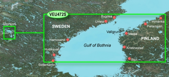 Garmin Bluechart G3 Vision 472S Söderhamn- Umeå i gruppen Bådelektronik / Diagrammer og kort hos Sportfiskeprylar.se (010-C0816-00)