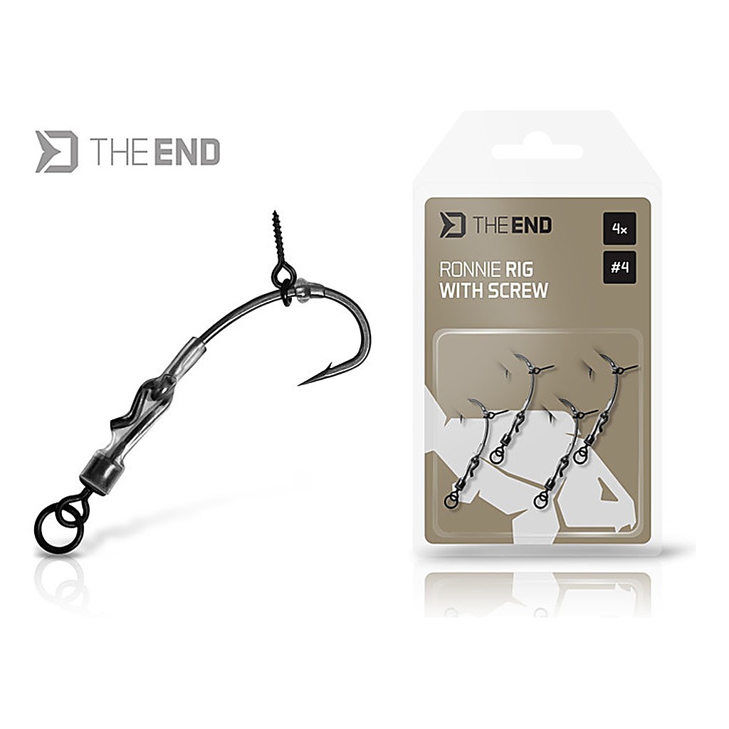 Delphin The End Ronnie Rig with Bait Screw 4-pack i gruppen Kroge og endegrej / Færdiglavede rigs hos Sportfiskeprylar.se (101005681r)