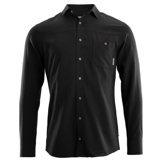 Aclima Wool Woven Wool Shirt Men Jet Black i gruppen Beklædning og fodtøj / Beklædning / Undertøj / Langærmede undertrøjer hos Sportfiskeprylar.se (105638-Sr)