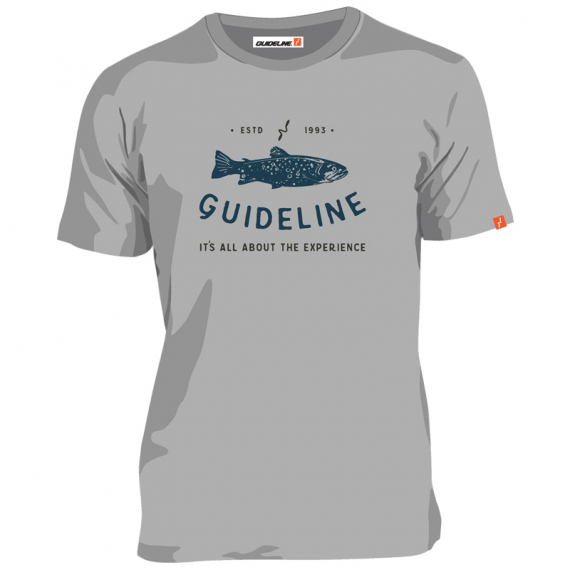 Guideline The Trout ECO Tee Grey Melange i gruppen Beklædning og fodtøj / Beklædning / T-shirts hos Sportfiskeprylar.se (106116GLr)