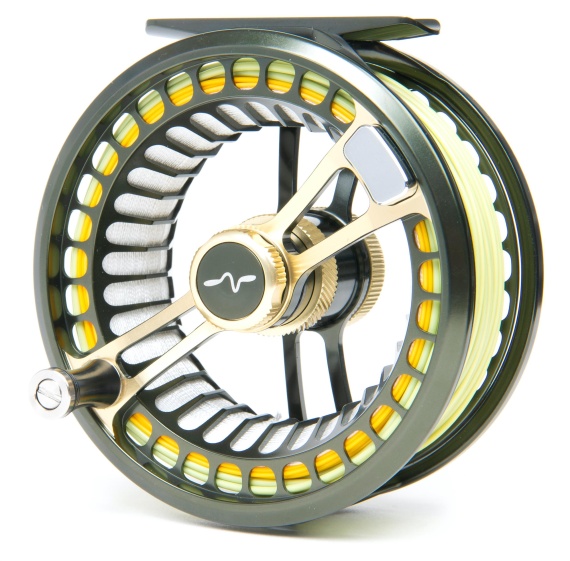 Guideline Fario LW Fly Reel Dk. Grey Green/Gold i gruppen Hjul / Fluehjul og ekstra spoler / Fluehjul hos Sportfiskeprylar.se (107310GLr)