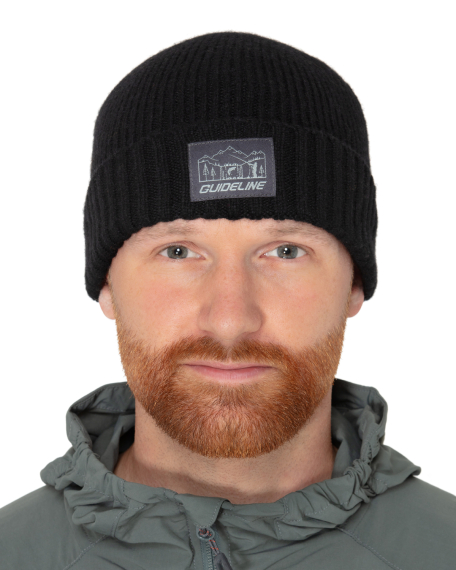 Guideline Black Gnat Beanie - Black i gruppen Beklædning og fodtøj / Kasketter og hovedbeklædning / Huer og hatte hos Sportfiskeprylar.se (107713GL)
