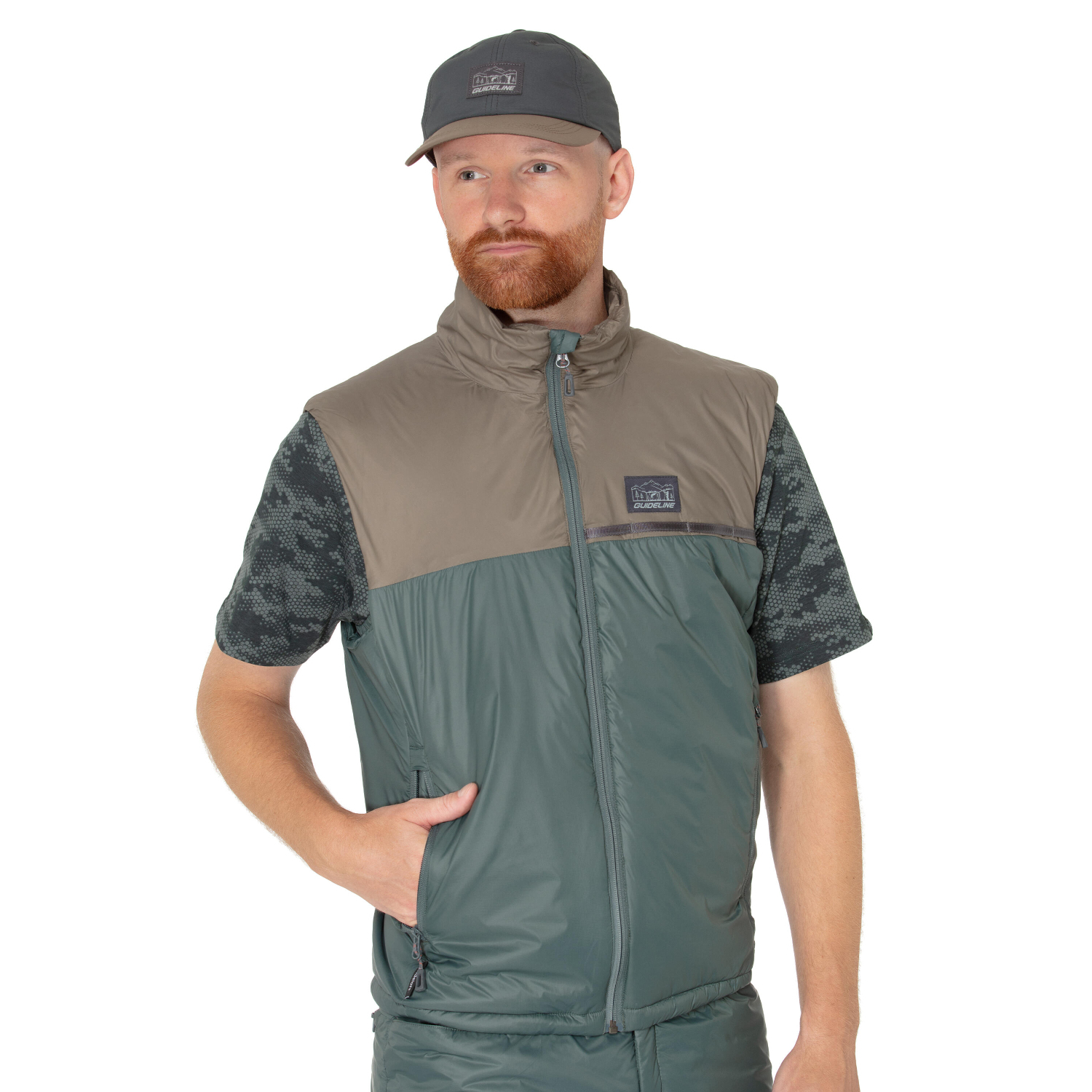 Guideline Loft Vest Walnut/Algae Green i gruppen Beklædning og fodtøj / Beklædning / Veste hos Sportfiskeprylar.se (107891r)