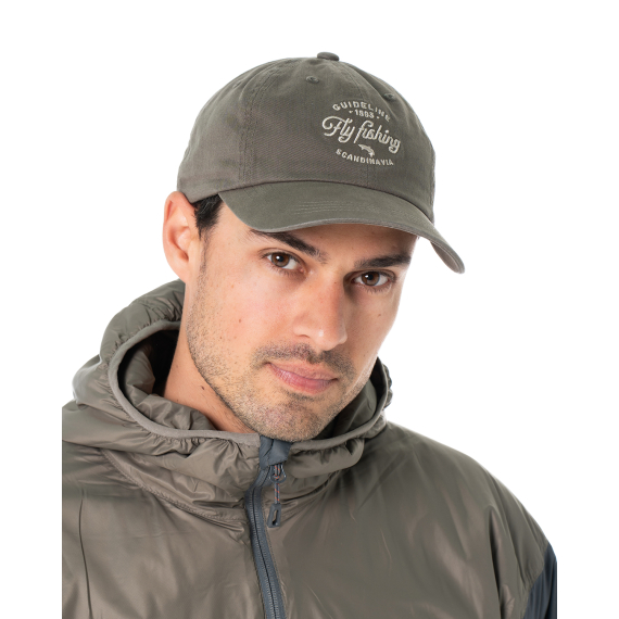 Guideline Fly Fishing Dad Cap - Forest Grey i gruppen Beklædning og fodtøj / Kasketter og hovedbeklædning / Kasketter / Dad Caps hos Sportfiskeprylar.se (108505GL)