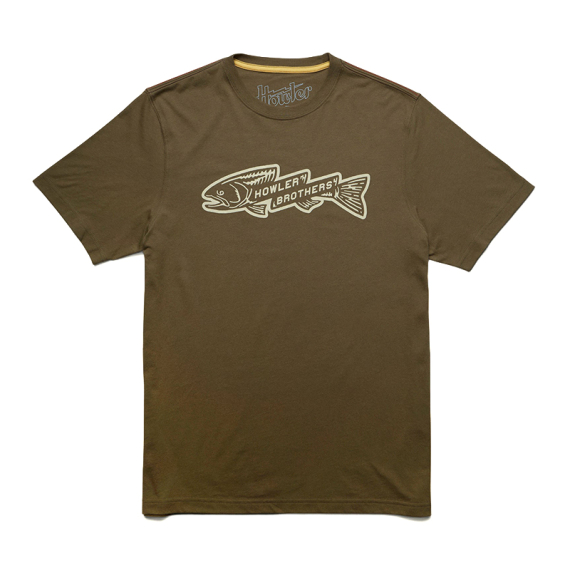 Howler Bro\'s T-Shirt Trout Bolt Ivy Green i gruppen Beklædning og fodtøj / Beklædning / T-shirts hos Sportfiskeprylar.se (110925F-TRO-Sr)