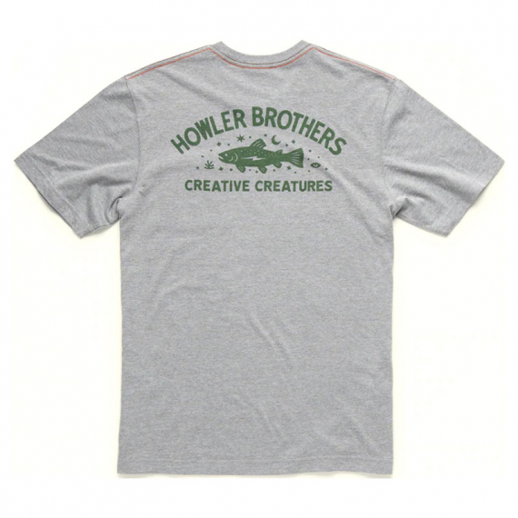 Howler T-Shirt Pocket Creative Creatures Trout Heather Grey i gruppen Beklædning og fodtøj / Beklædning / T-shirts hos Sportfiskeprylar.se (111022S-HEA-Mr)