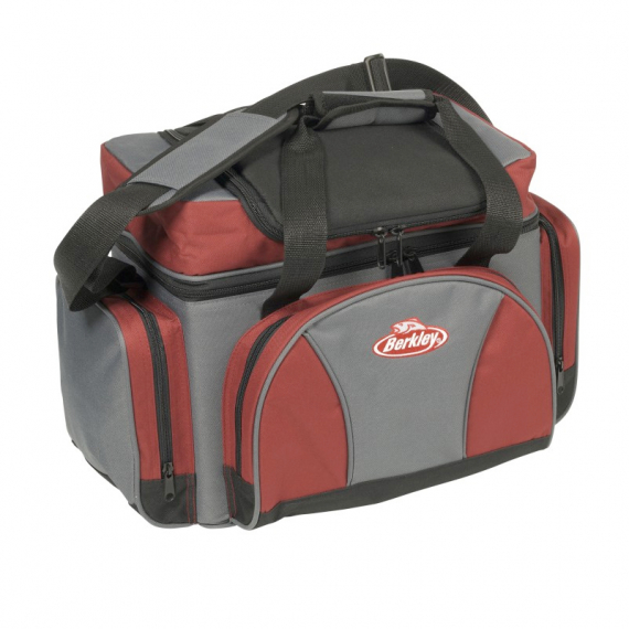 Berkley Betesväska inkl 4 askar, Grey/Burgundy Red i gruppen Opbevaring / Tackle-tasker / Grejtasker hos Sportfiskeprylar.se (1110662)