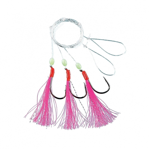 Fladen Feather Flasher Pink w. Balls 3 Hooks i gruppen Madding / Havfiskeri madding / Flasher rigs og rigs til havfiskeri hos Sportfiskeprylar.se (1208-1-0r)