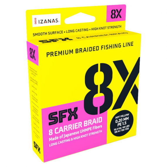 SFX 8X Braid Hot Yellow 137m - 0,285mm i gruppen Snøre / Multifilament hos Sportfiskeprylar.se (126730NO)