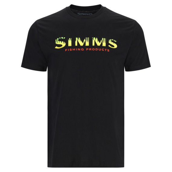 Simms Logo T-Shirt Black/Neon i gruppen Beklædning og fodtøj / Beklædning / T-shirts hos Sportfiskeprylar.se (12803-1035-20r)