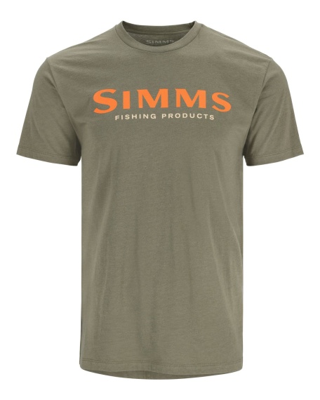 Simms Logo T-Shirt Military Heather i gruppen Beklædning og fodtøj / Beklædning / T-shirts hos Sportfiskeprylar.se (12803-914-20r)