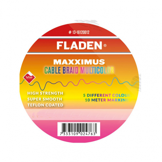 Fladen Maxximus Cable Braid Multicolor 300m i gruppen Snøre / Multifilament hos Sportfiskeprylar.se (13-1630018r)