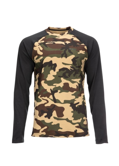 Simms Lightweight Baselayer Top CX Woodland Camo i gruppen Beklædning og fodtøj / Beklædning / Undertøj / Langærmede undertrøjer hos Sportfiskeprylar.se (13309-569-20r)