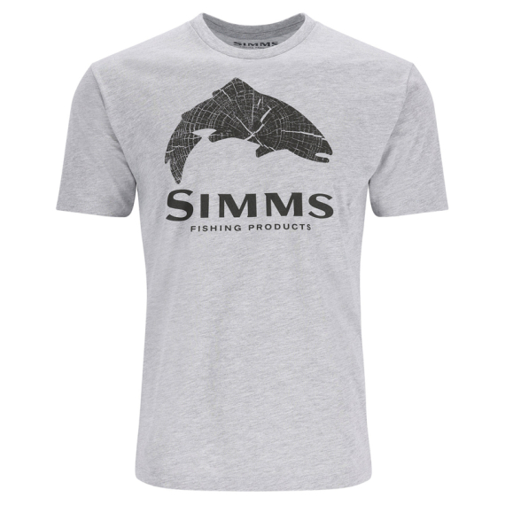 Simms Wood Trout Fill T-Shirt Grey Heather i gruppen Beklædning og fodtøj / Beklædning / T-shirts hos Sportfiskeprylar.se (13437-067-20r)