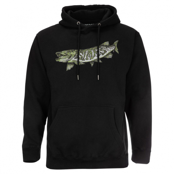 Simms Keeler Musky Hoody Black i gruppen Beklædning og fodtøj / Beklædning / Sweatere / Hættetrøjer hos Sportfiskeprylar.se (13538-001-30r)