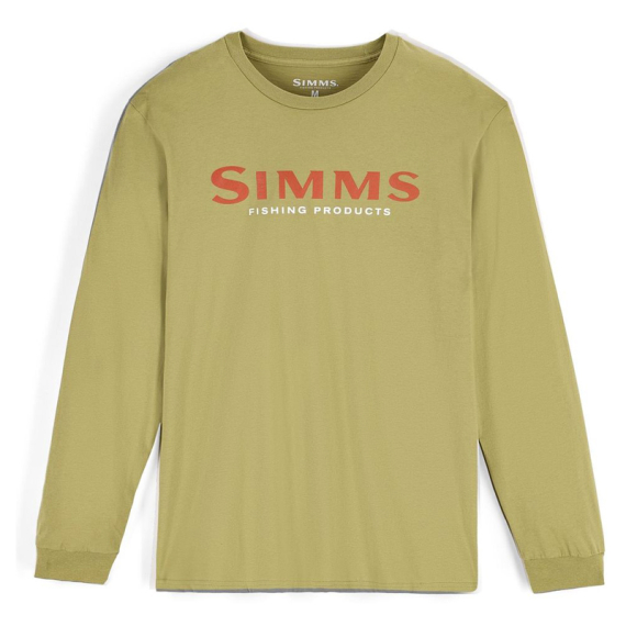 Simms Logo Shirt LS Tent Green i gruppen Beklædning og fodtøj / Beklædning / Sweatere / Langærmede T-shirts hos Sportfiskeprylar.se (13626-1347-20r)
