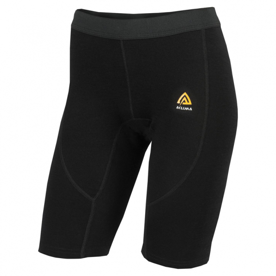 Aclima WarmWool Shorts (Long) Woman, Jet Black i gruppen Beklædning og fodtøj / Beklædning / Undertøj / Undertøj hos Sportfiskeprylar.se (142321001-03r)