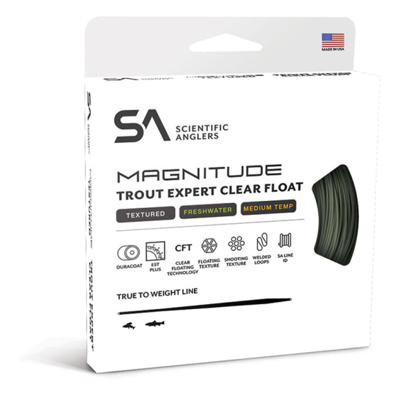 SA Magnitude Trout Expert Sage Green/Clear i gruppen Snøre / Flueliner / Enhåndssnøre hos Sportfiskeprylar.se (145336r)