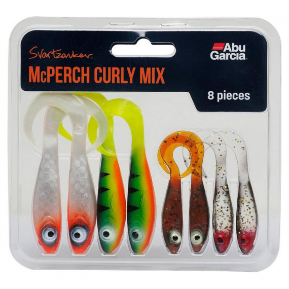Abu Garcia McPerch Curly Mix (8-pack) i gruppen Madding / Softbaits / Aborre softbaits og sandard softbaits hos Sportfiskeprylar.se (1550272)
