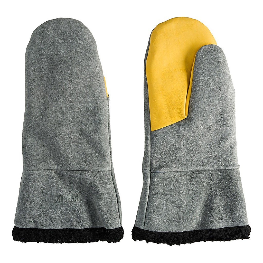 Rapala Winter Leather Mitten Fur Lining Grey/Yellow i gruppen Beklædning og fodtøj / Beklædning / Handsker hos Sportfiskeprylar.se (156918NOr)