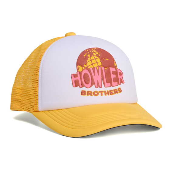 Howler Bro\'s Foam Dome Worldwide Howler - Yellow / White i gruppen Beklædning og fodtøj / Kasketter og hovedbeklædning / Kasketter hos Sportfiskeprylar.se (160925F-YLW)