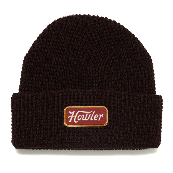 Howler Bro\'s Hawkeye Beanie Howler Script - Dark Brown i gruppen Beklædning og fodtøj / Kasketter og hovedbeklædning / Kasketter hos Sportfiskeprylar.se (162225F-BRO)