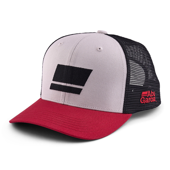 Abu Garcia Flag Trucker - Grey/Red/Black i gruppen Beklædning og fodtøj / Kasketter og hovedbeklædning / Kasketter / Trucker caps hos Sportfiskeprylar.se (1640095)