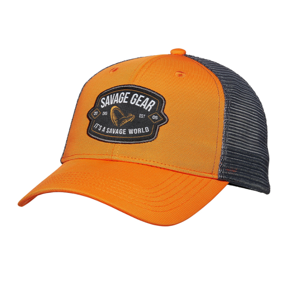 Savage Gear Badge Trucker Cap Orange i gruppen Beklædning og fodtøj / Kasketter og hovedbeklædning / Kasketter hos Sportfiskeprylar.se (1642622)