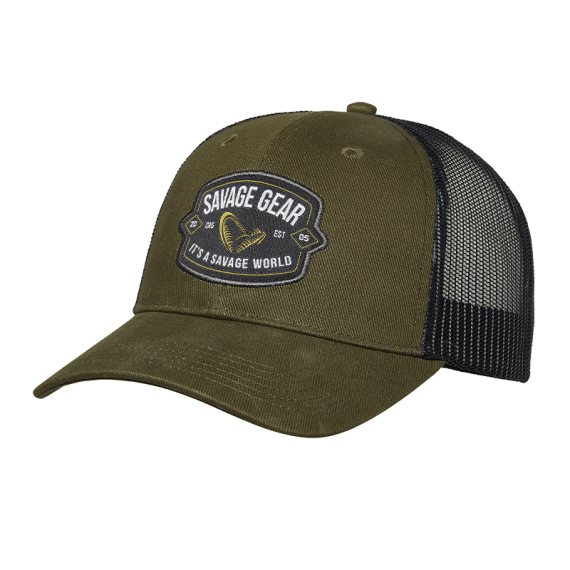 Savage Gear Badge Trucker Cap - Green i gruppen Beklædning og fodtøj / Kasketter og hovedbeklædning / Kasketter hos Sportfiskeprylar.se (1642629)