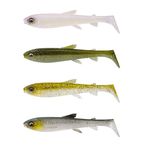 Savage Gear 3D Whitefish Shad 9cm Mix 4pcs i gruppen Madding / Softbaits / Aborre softbaits og sandard softbaits hos Sportfiskeprylar.se (1644598r)