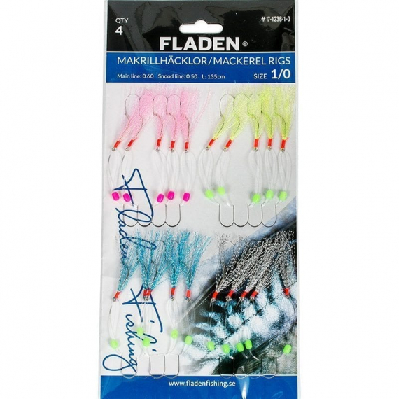 Fladen Flasher rigs 4pcs i gruppen Madding / Havfiskeri madding / Flasher rigs og rigs til havfiskeri hos Sportfiskeprylar.se (17-1236-1-0r)