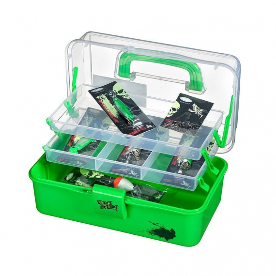 Fladen Tacklebox 28x16x13cm For lake fishing, Limegreen i gruppen Opbevaring / Tackle-bokse / Klassiske flueæsker hos Sportfiskeprylar.se (19-2553G)
