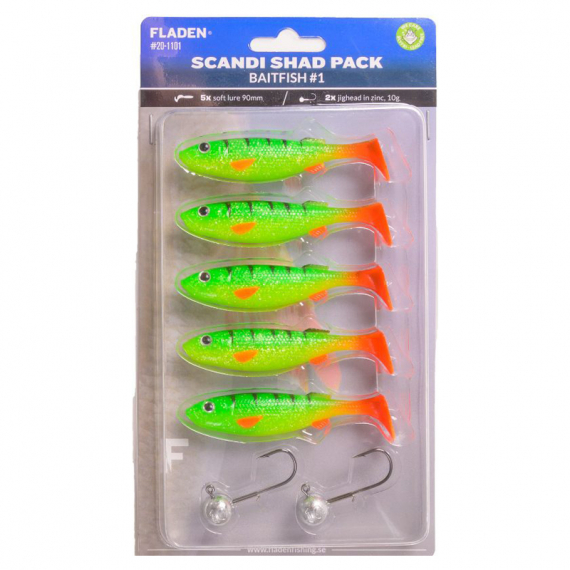 Fladen Maxximus Scandi Shad Pack Baitfish 9cm i gruppen Madding / Softbaits / Aborre softbaits og sandard softbaits hos Sportfiskeprylar.se (20-1101r)