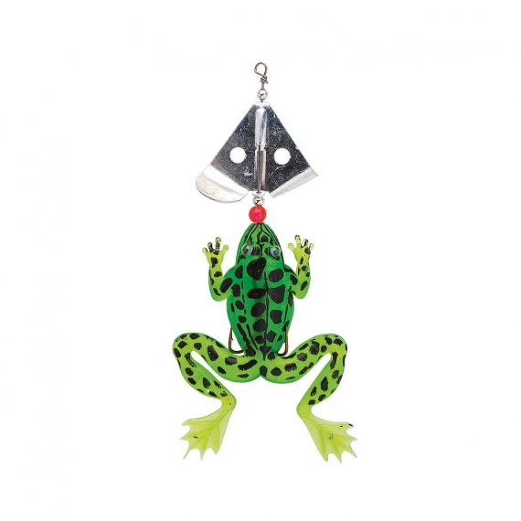 Fladen Groda Big m. Roterande Sked 18cm, 45g - Limegreen/Black i gruppen Madding / Overfladebaits hos Sportfiskeprylar.se (20-57180-01)