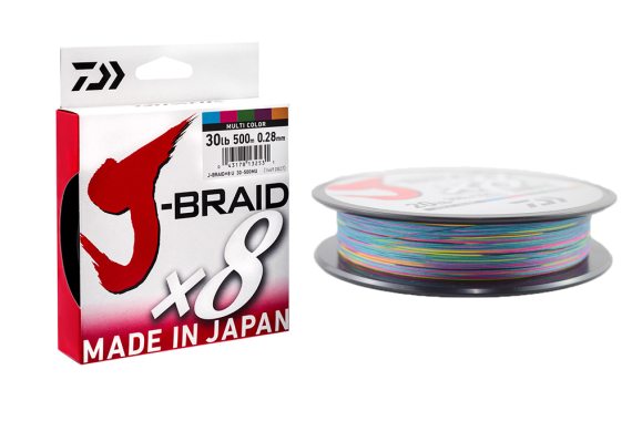 Daiwa J-Braid X8 300m Multi Colour i gruppen Snøre / Multifilament hos Sportfiskeprylar.se (200180r)