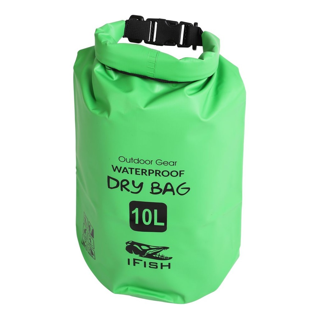 IFISH Dry Bag 10L Green i gruppen Opbevaring / Vandtætte tasker hos Sportfiskeprylar.se (20266275)