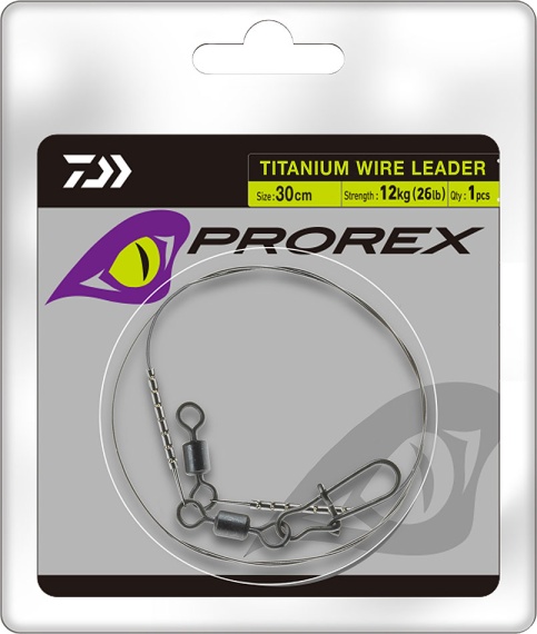 Daiwa Prorex Titanium Wire Leader 30cm i gruppen Kroge og endegrej / Ledere og Forfangsmateriale / Færdiglavede forfang / Stål- og wireforfang hos Sportfiskeprylar.se (204905r)
