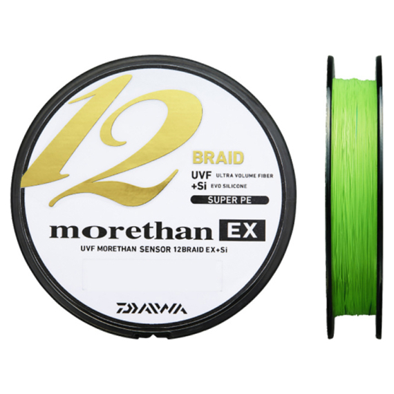Daiwa Morethan 12 Braid 135m Lime Green, 0.10mm i gruppen Snøre / Multifilament hos Sportfiskeprylar.se (210568)