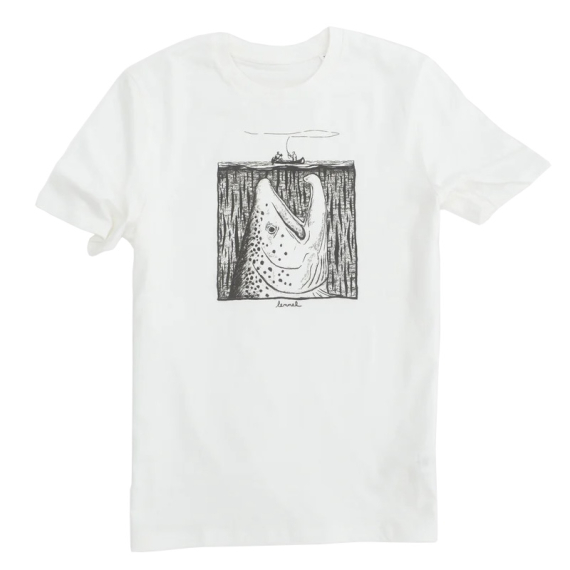 Lemmel Moby Trout T-Shirt, Off White i gruppen Beklædning og fodtøj / Beklædning / T-shirts hos Sportfiskeprylar.se (213486034r)