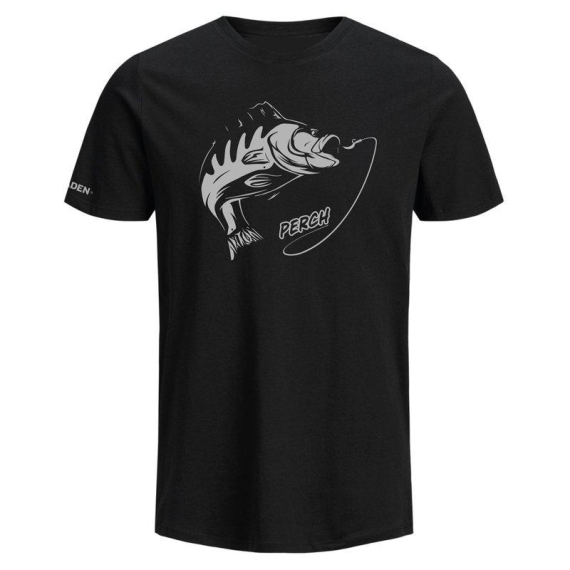 Fladen T-Shirt Fighting Perch Black i gruppen Beklædning og fodtøj / Beklædning / T-shirts hos Sportfiskeprylar.se (22-650-Mr)