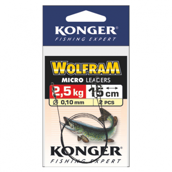 Konger Tungsten Leader (2-pack) - 20cm/5kg i gruppen Kroge og endegrej / Ledere og Forfangsmateriale hos Sportfiskeprylar.se (260220015)