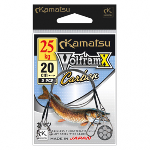 Kamatsu Volfram X Carbon (2-pack) i gruppen Kroge og endegrej / Ledere og Forfangsmateriale hos Sportfiskeprylar.se (276020010r)