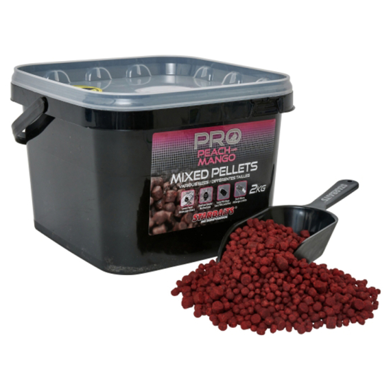 Starbaits Pro Peach & Mango Pellets Mixed 2kg i gruppen Madding / Boilies, krogagn og forfoder / Piller hos Sportfiskeprylar.se (29-34625)