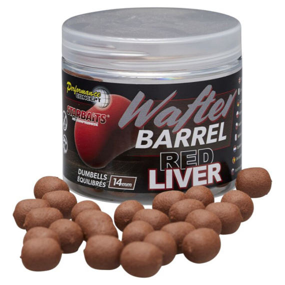 Starbaits PC Red Liver Barrel Wafter - 14mm i gruppen Madding / Boilies, krogagn og forfoder / Boilies hos Sportfiskeprylar.se (29-44617)