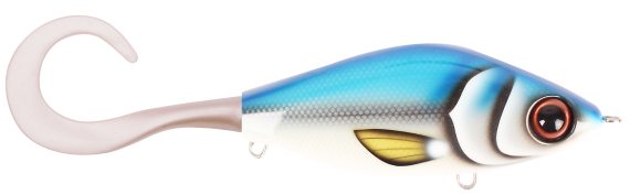 TrueGlide Guppie Down Size, 9cm, 35gr - Blue Heaven - Pearl White i gruppen Madding / Tail Baits & Hybrid Baits hos Sportfiskeprylar.se (29-EG208B-TR009)