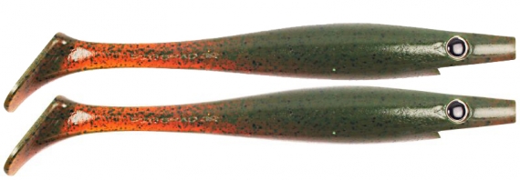 Pig Shad Junior 20cm - Motor Oil Pepper i gruppen Madding / Softbaits / Gedde softbaits hos Sportfiskeprylar.se (29-SP172C-C017)