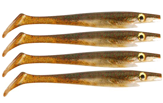 Pig Shad 15cm Nano Size (4-pack) - Baby Brown i gruppen Madding / Softbaits / Gedde softbaits hos Sportfiskeprylar.se (29-SP172D-108)