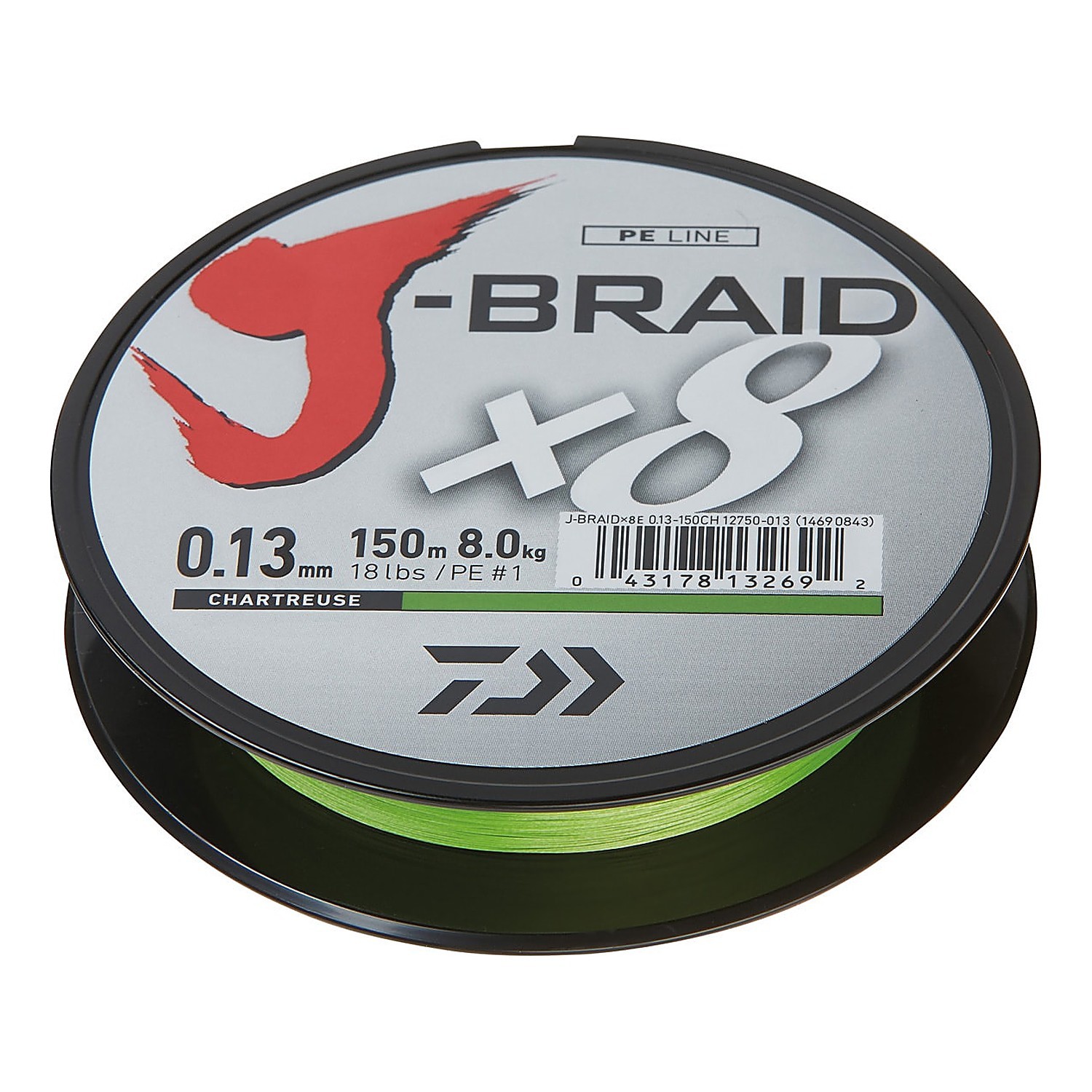 Daiwa J-Braid X8 15m Chartreuse i gruppen Fiskemetoder / Spinnefiskeri / Snøre / Multifilament hos Sportfiskeprylar.se (3000021196DOr)