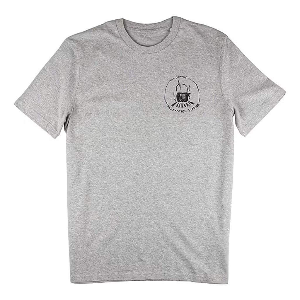 Lemmel T-shirt Relaxation Station Heather grey w Black print i gruppen Beklædning og fodtøj / Beklædning / T-shirts hos Sportfiskeprylar.se (3010106-6934r)