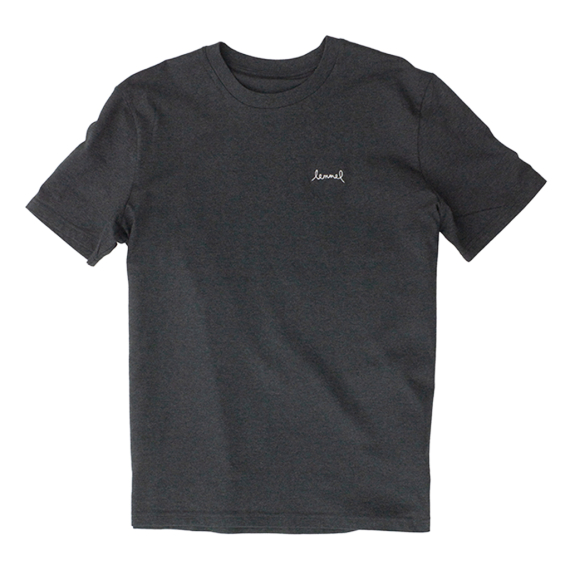 Lemmel T-shirt Lemmel - Dk. Heather grey w white embroided logo i gruppen Beklædning og fodtøj / Beklædning / T-shirts hos Sportfiskeprylar.se (3010111-5334r)